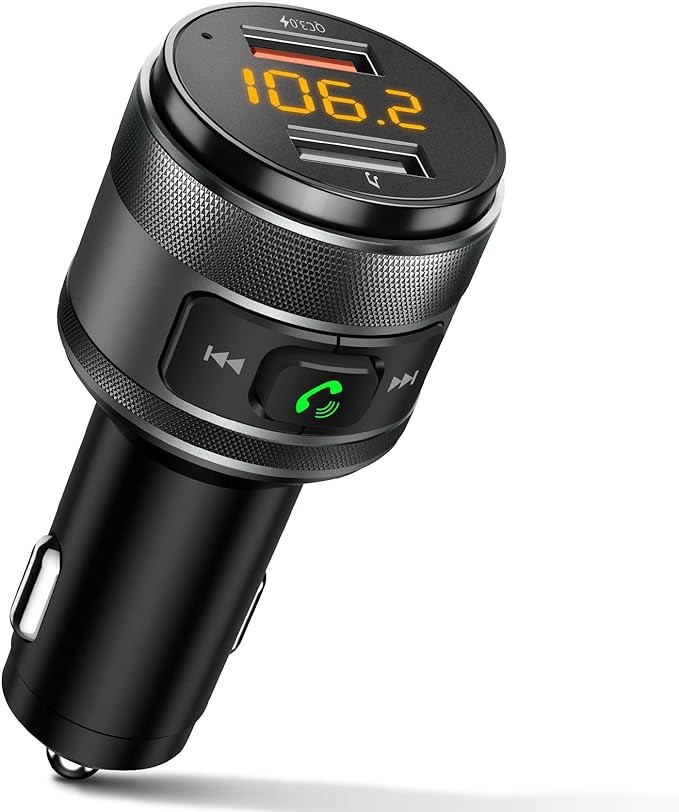 Bluetooth  Car FM Transmitter with Dual USB Ports 