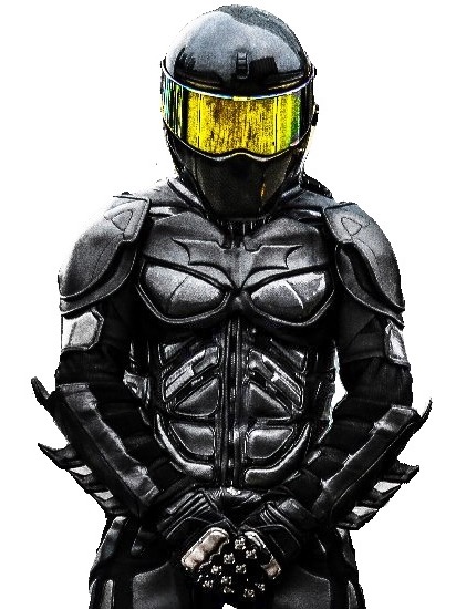 My shop, Superhero moto armor