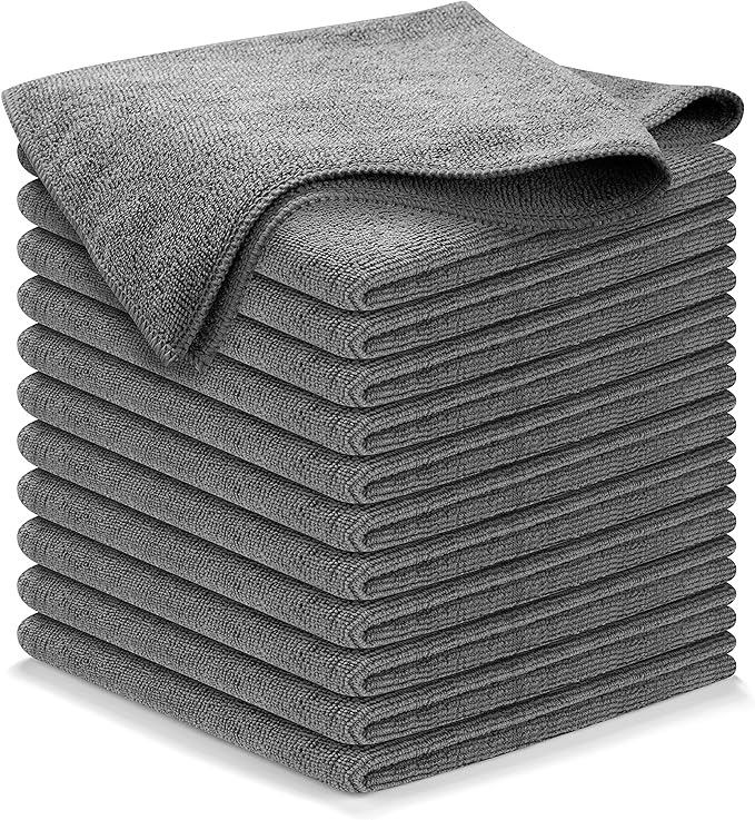 Microfiber Cleaning Cloth Grey - 12 packs