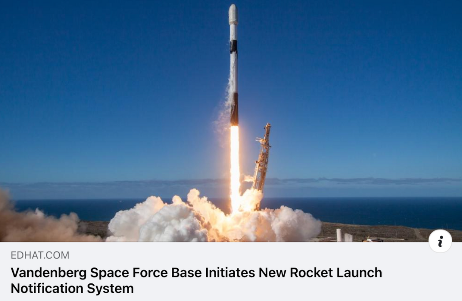Vandenberg Space Force Base Initiates New Rocket Launch Notification System