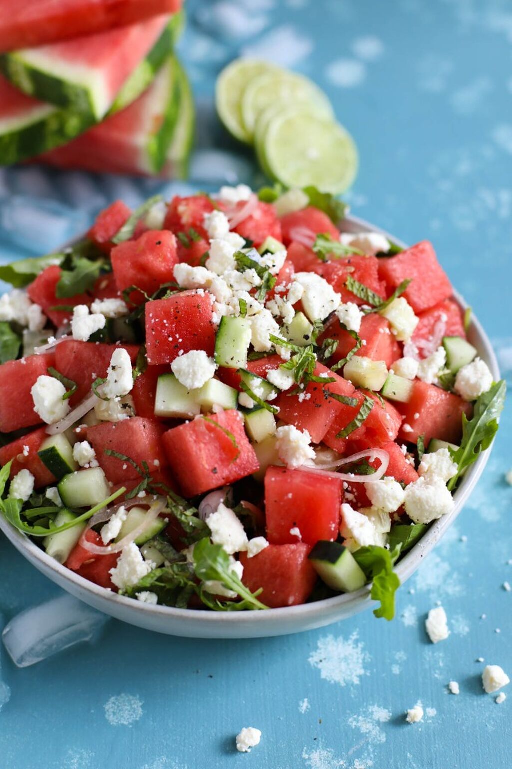 Watermelon Cucumber Salad with Feta