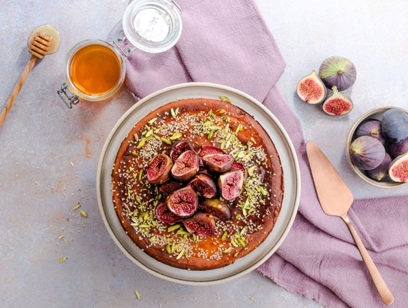Sesame Baked Cheesecake