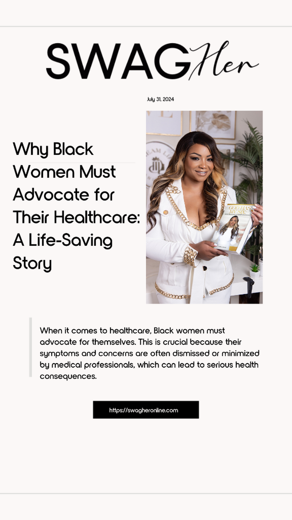 SWAGHer Magazine featuring Malaysia Harrell 