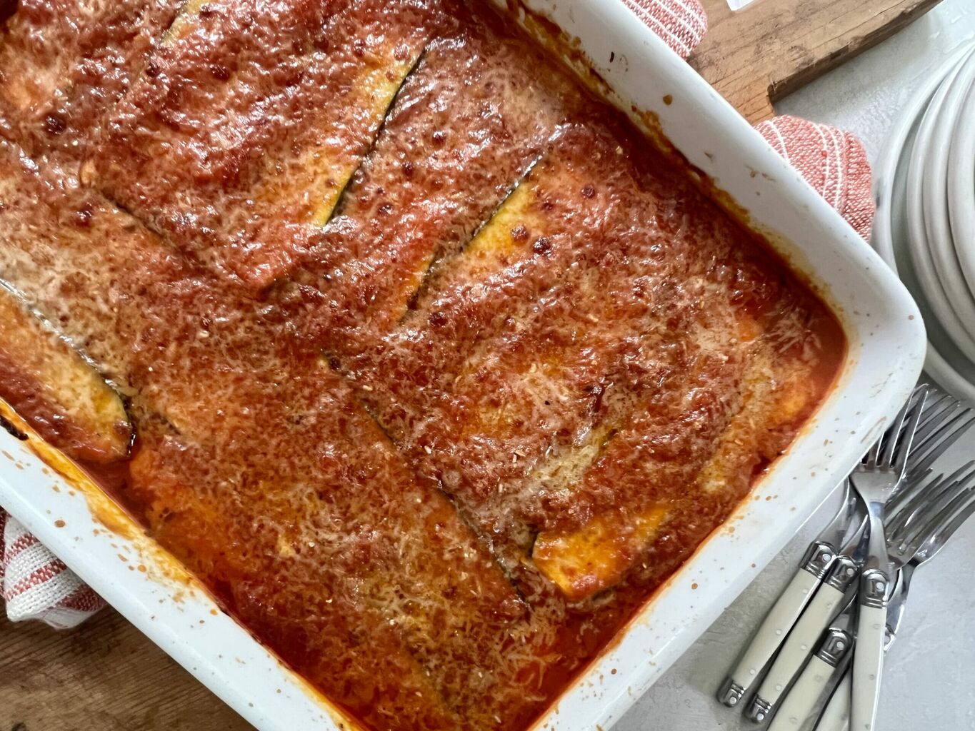 Cheesy Zucchini Tofu "Lasagna" - Mom's Kitchen Handbook