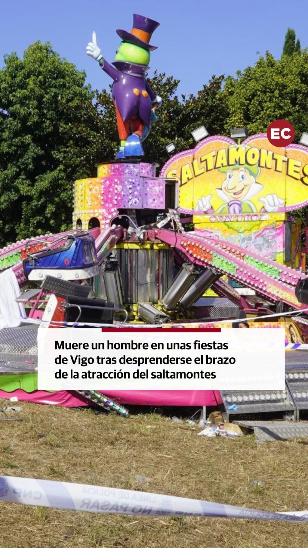 Fallece un hombre en unas fiestas de Vigo tras desprenderse el brazo de la atracci&oacute;n del saltamontes