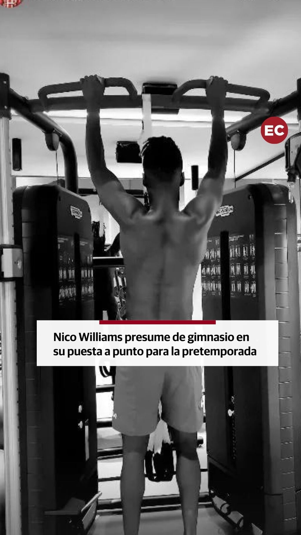 Nico Williams presume de gimnasio en su puesta a punto para la pretemporada
