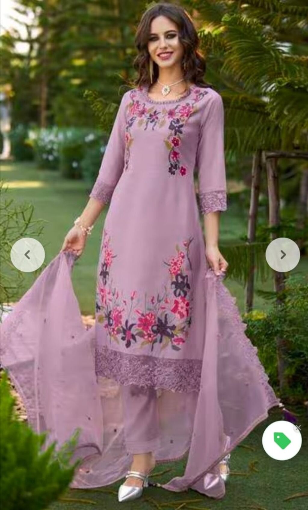 Women Embroidered A-Line Kurta Set