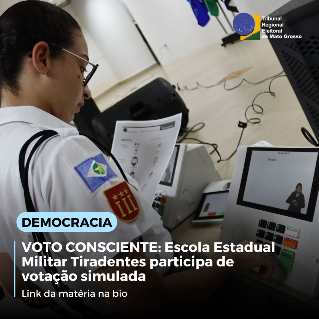 VOTO CONSCIENTE: Escola Estadual Militar Tiradentes participa de vota&ccedil;&atilde;o simulada