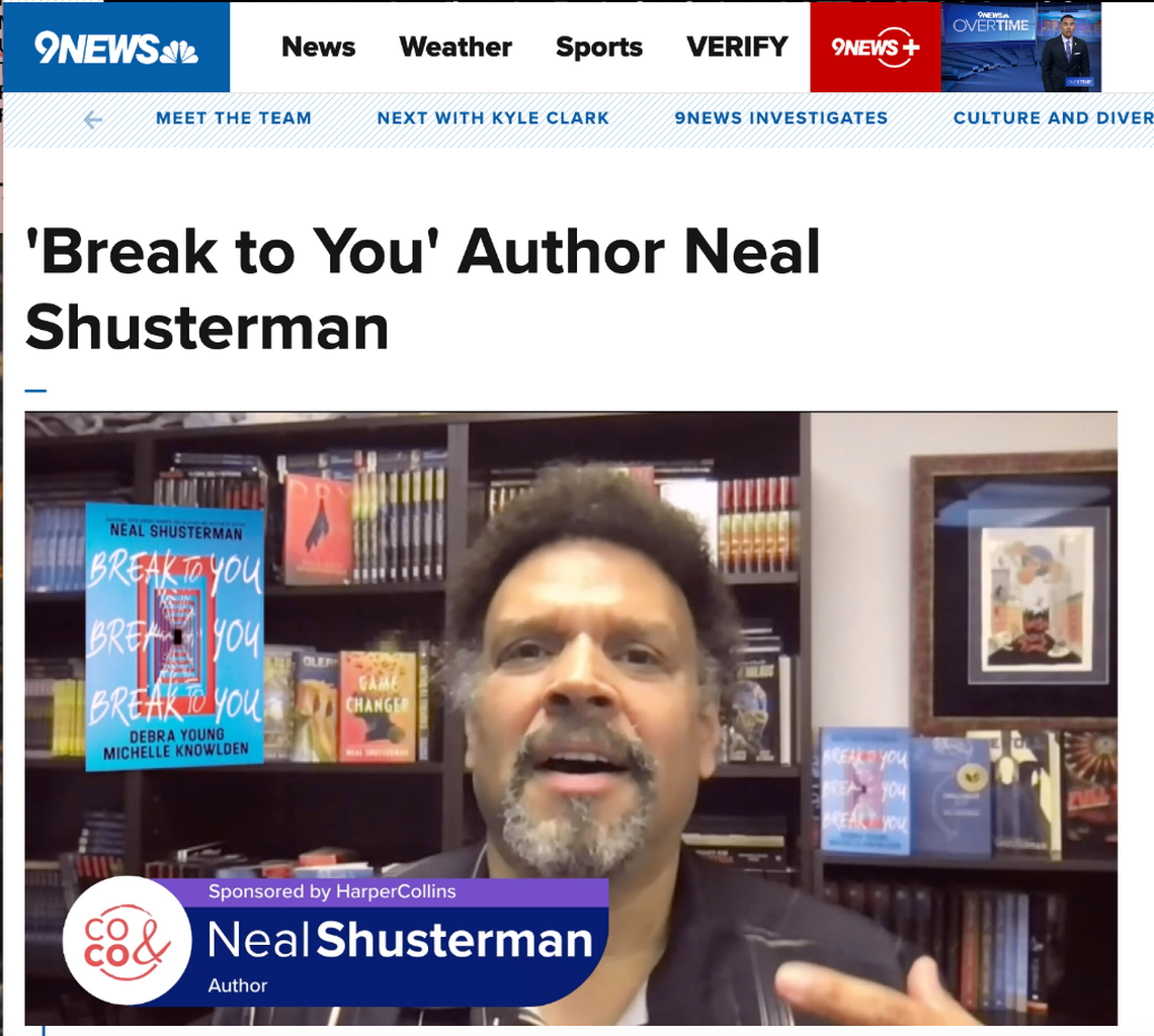9news - 'Break to You' Author Neal Shusterman