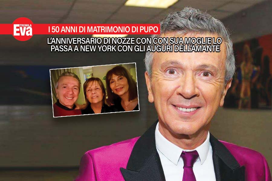 Pupo a New York con la moglie, con gli auguri dell'amante