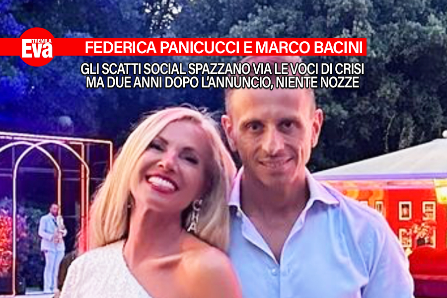 Federica Panicucci e Bacini: nessuna crisi ma niente nozze