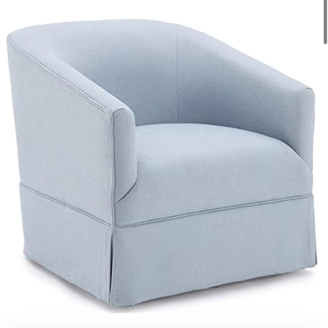 Amazon blue barrel chair