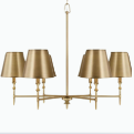 Aged brass chandelier 