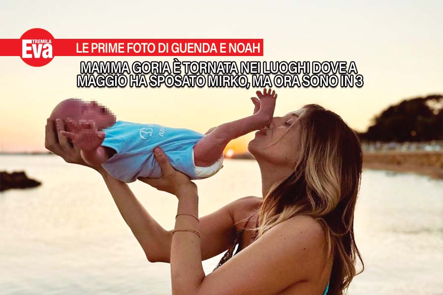 GUenda Goria, ecco le prime foto al mare con il figlio Noah
