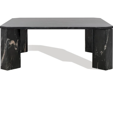 Black marble coffee table 