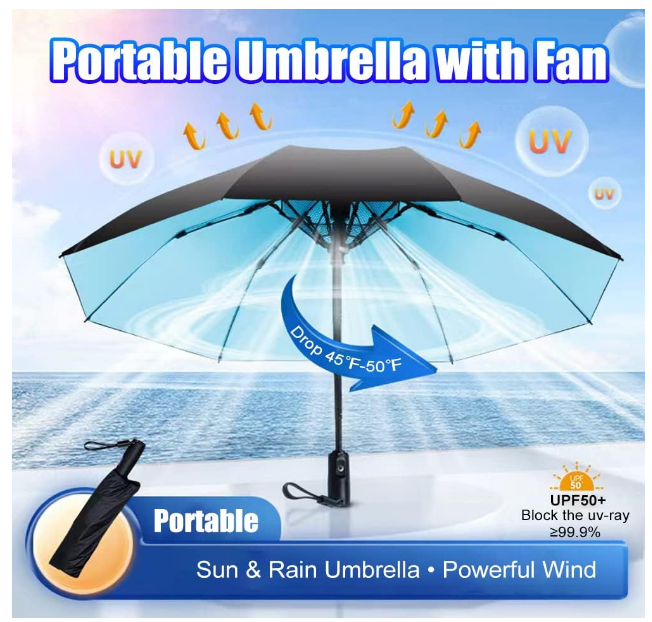UV Sun Umbrella with Fan