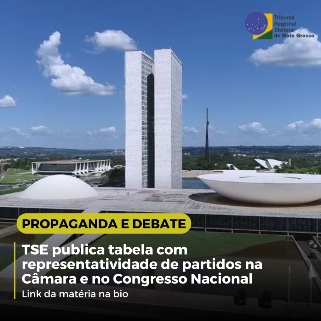 TSE publica tabela com representatividade de partidos na C&acirc;mara e no Congresso Nacional