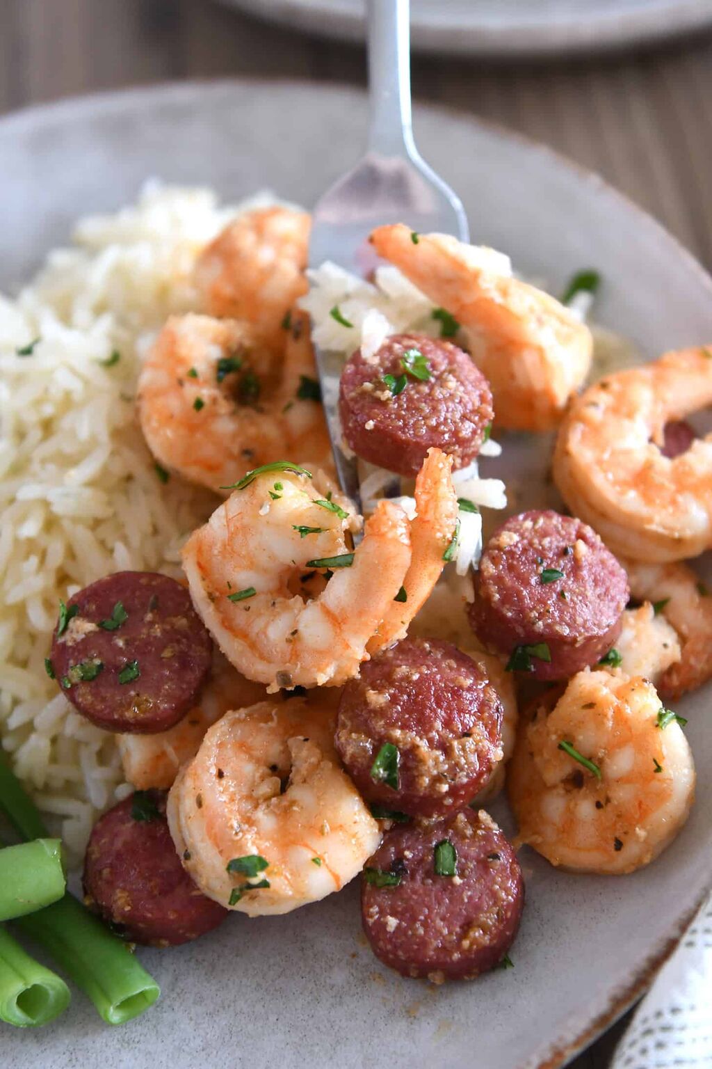 Skillet Garlic Butter Shrimp and Sausage