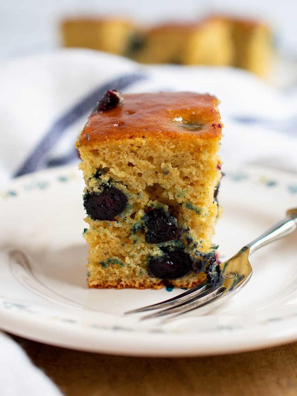 Blueberry Tea Cake with Maple Syrup