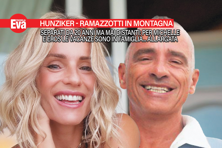 Michelle Hunziker e Eros Ramazzotti: vi sorridono i monti