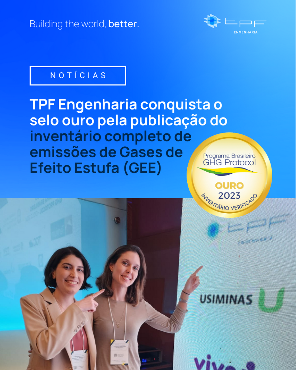 Confira o invent&aacute;rio de emiss&otilde;es da TPF Engenharia