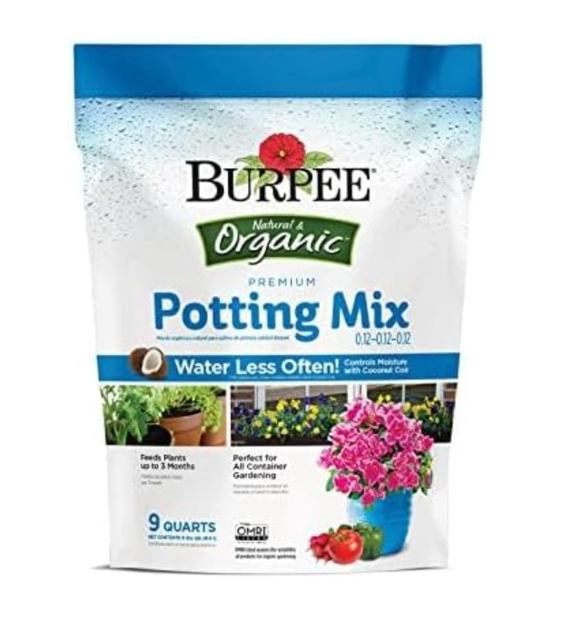 Amazon selling trending ---Burpee, 9 Quarts | Premium Organic Potting Natural Soil Mix Food Ideal for Container Garden-Vegetable, Flower & Herb Use for Indoor Outdoor Plant