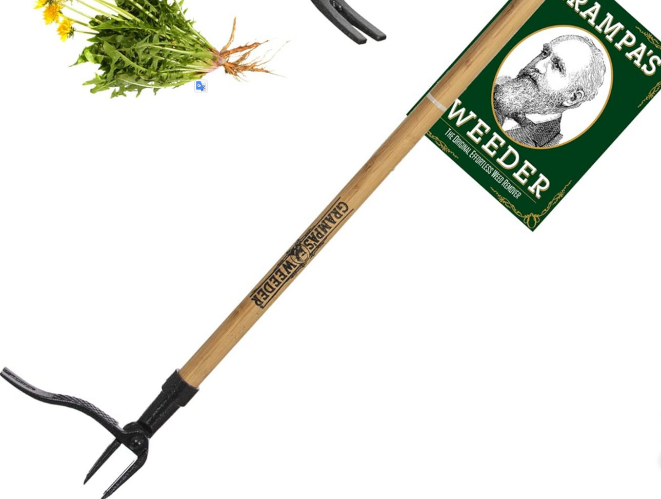 Amazon selling trending ---Grampa's Weeder - The Original Stand Up Weed Puller Tool with Long Handle - Made with Real Bamboo & 4-Claw Steel Head Design - Easily Remove Weeds Without Bending, Pulling, or Kneeling.