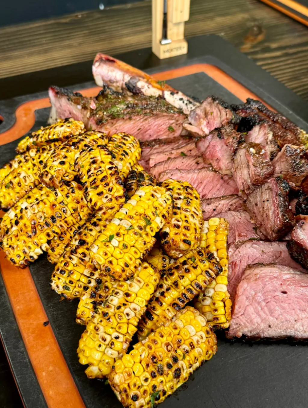 Honey Sriracha Steak and Corn Ribs