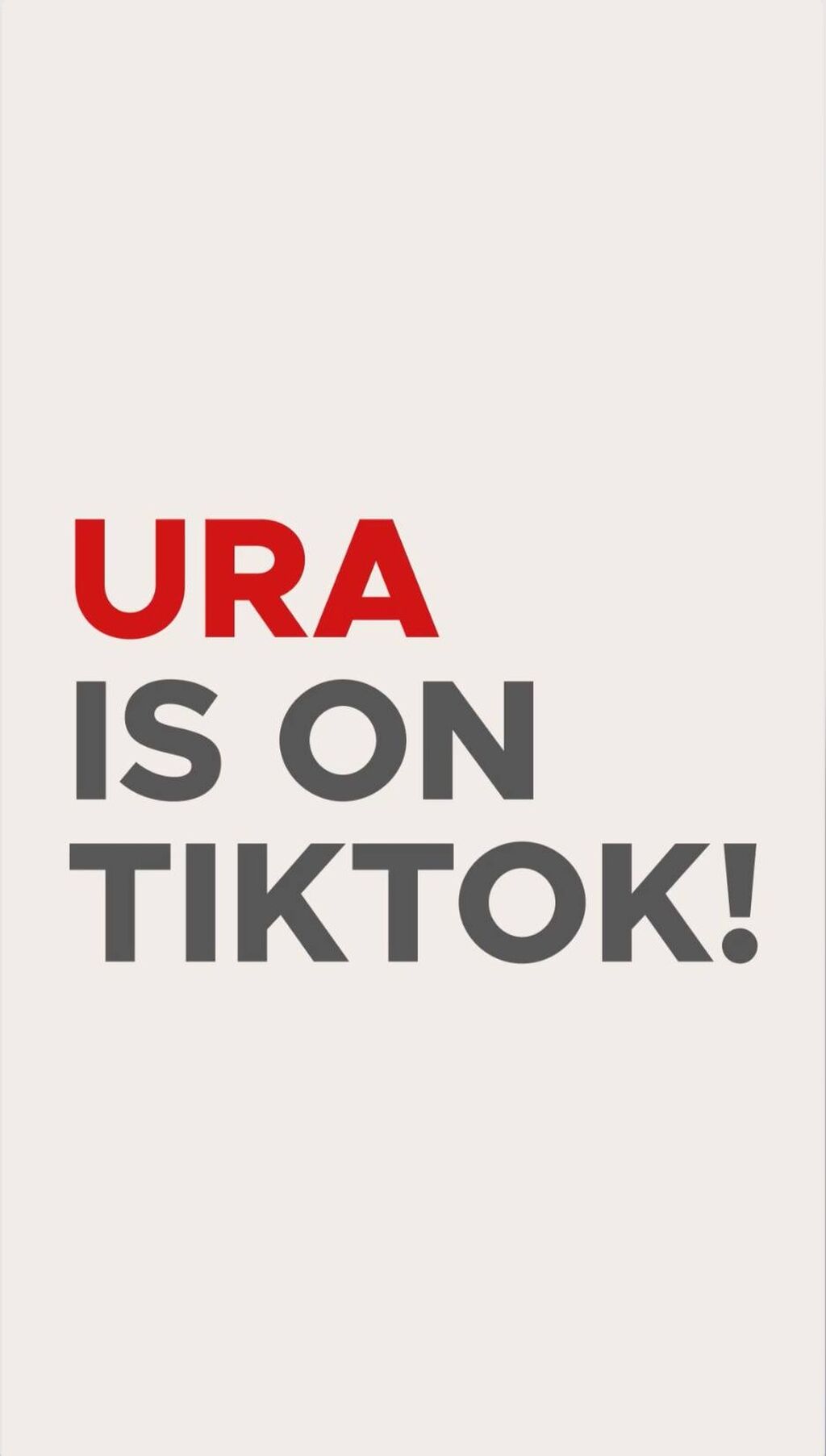 URA TikTok Launch Announcement