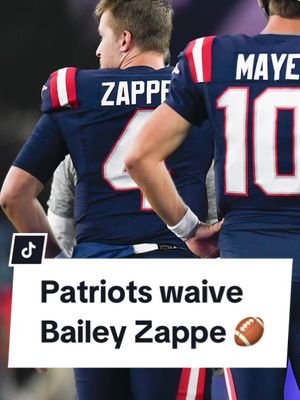 Report: Patriots waive QB Bailey Zappe