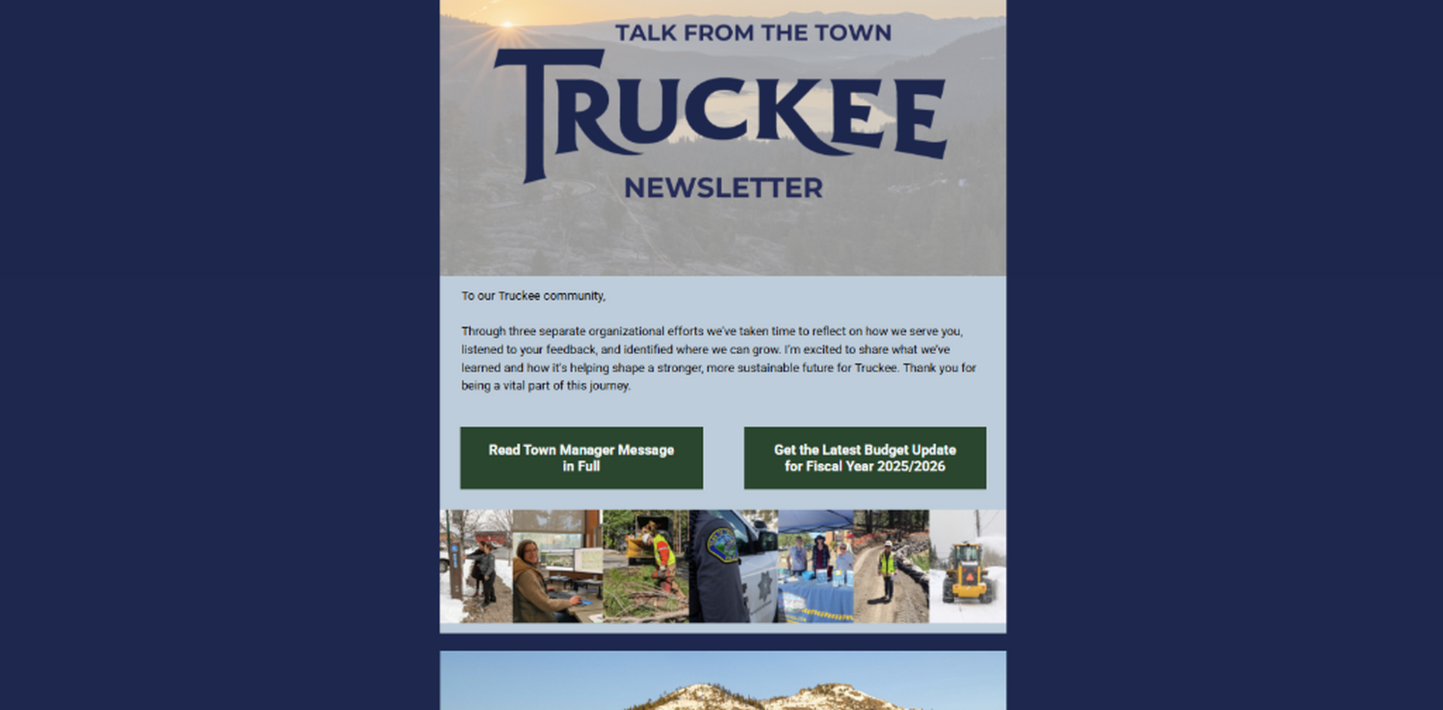 Talk From The Town Newsletter