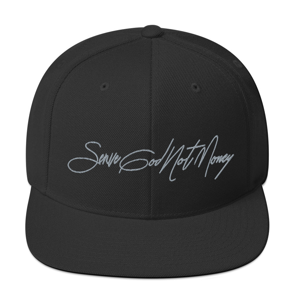 Serve God Not Money Snapback