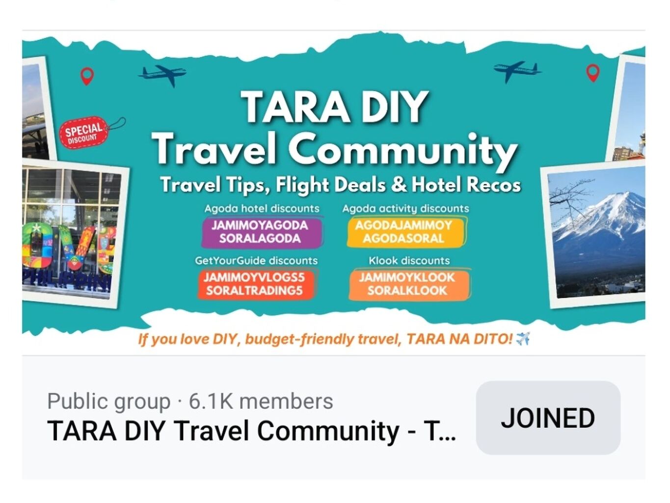 Travel Community on Facebook 6.5k members