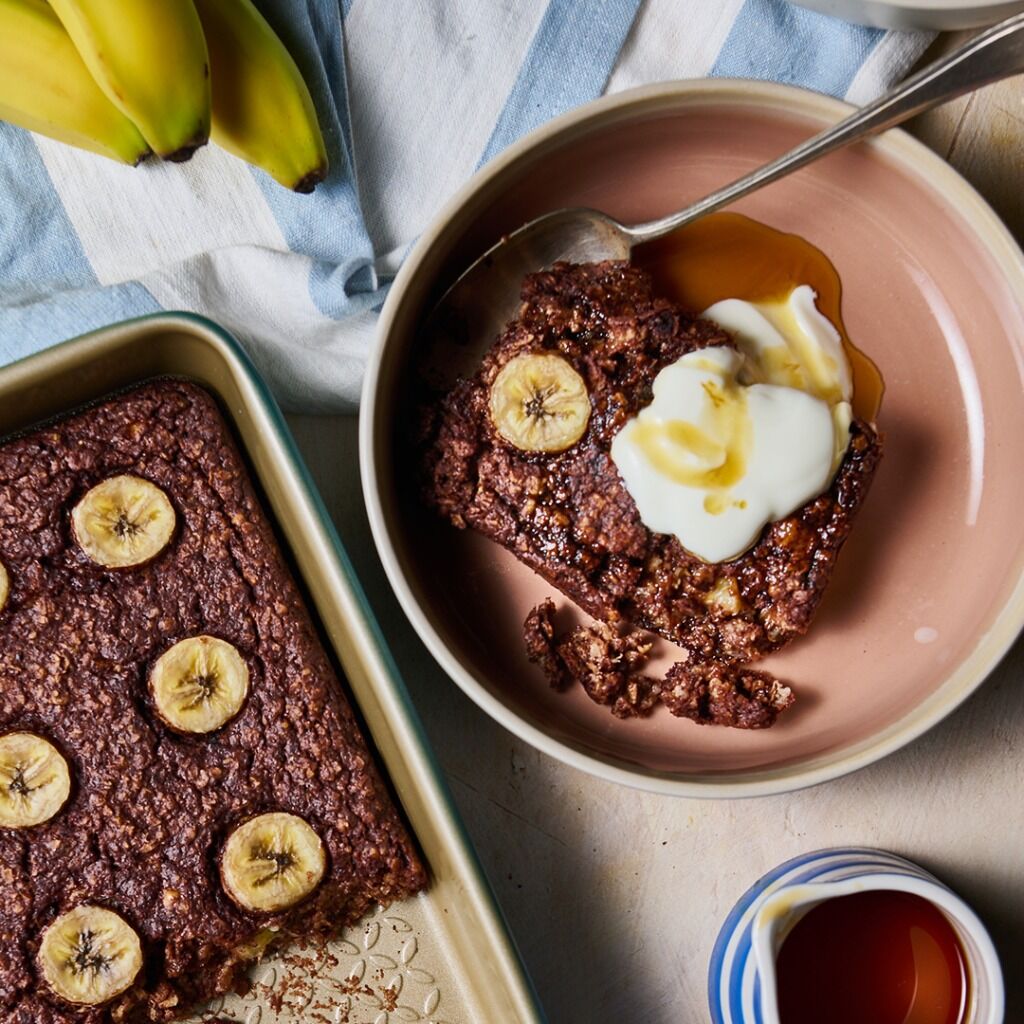 Chocolate Banana Baked Oats