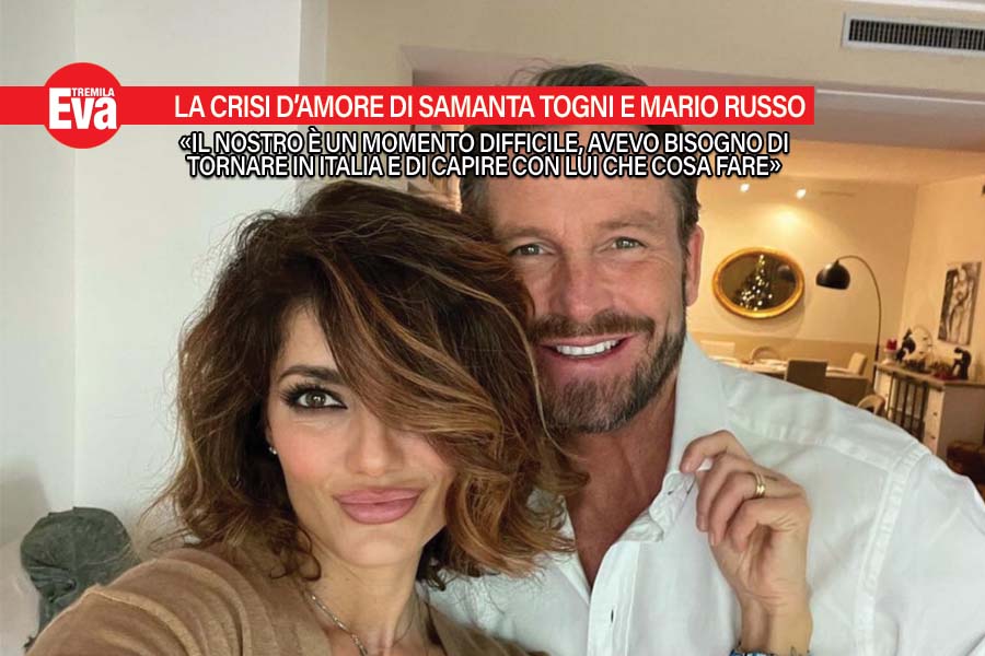 La crisi d'amore di Samanta Togni e il marito Mario Russo
