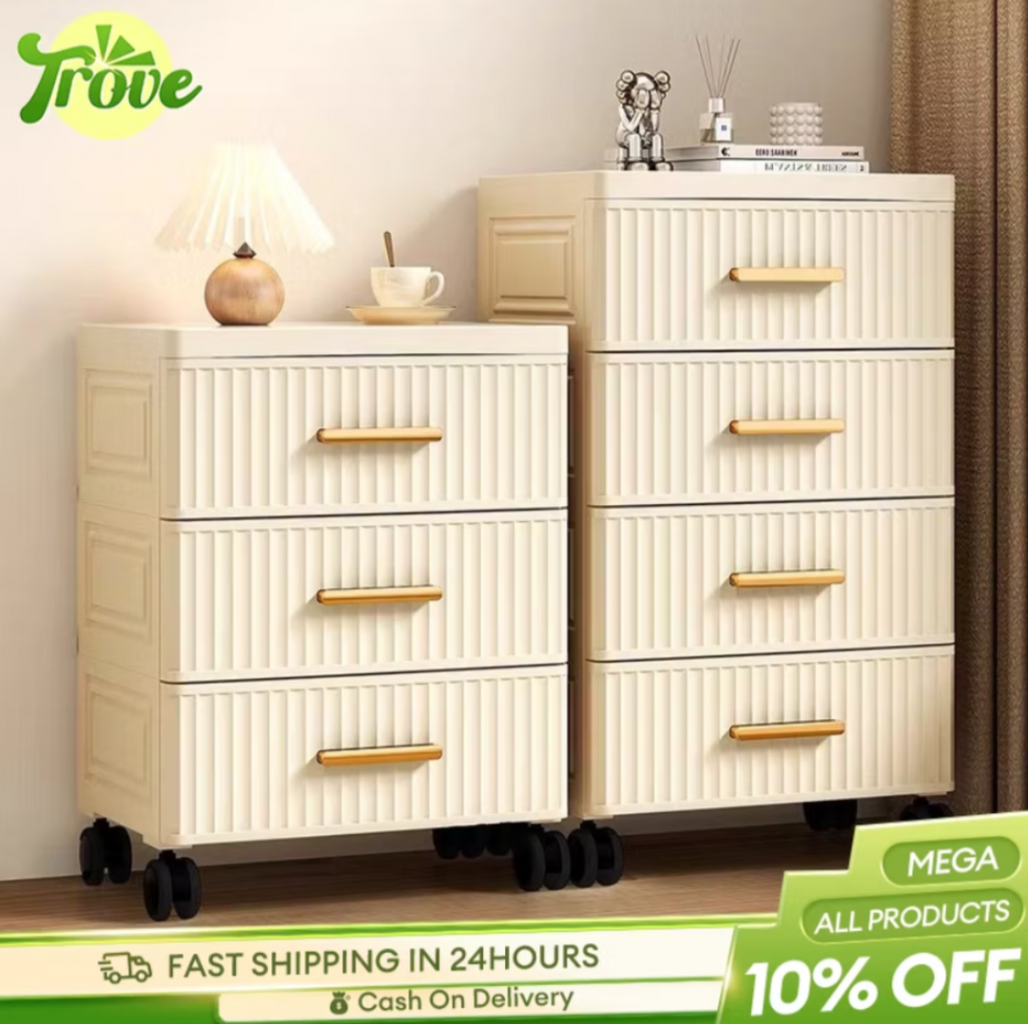 Trove Drawer Storage Cabinet with Wheels