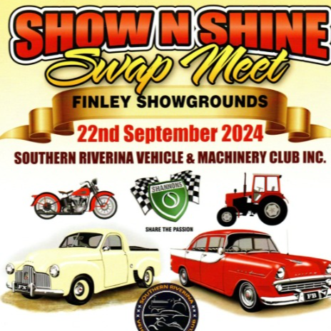 Upcoming event: Sept 22 Finley Show 'n' Shine & Swap Meet