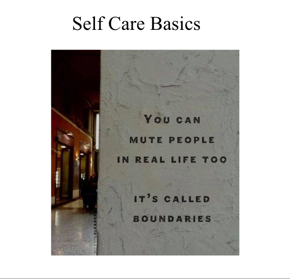 Self Care Basics