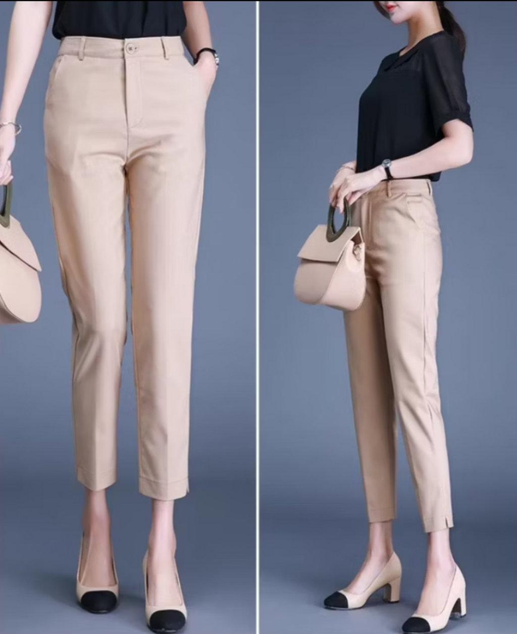 Huilishi Ladies Ankle Cropped Suit Pants