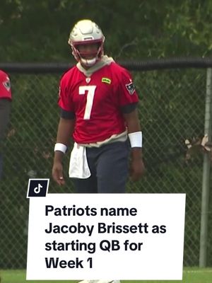 Jacoby Brissett is selected Patriots starting quarterback for Week 1 against Cincinnati