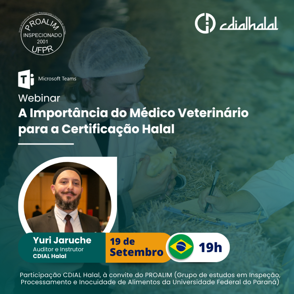 Webinar: A Import&acirc;ncia do M&eacute;dico Veterin&aacute;rio para a Certifica&ccedil;&atilde;o Halal & os Requisitos de Abate