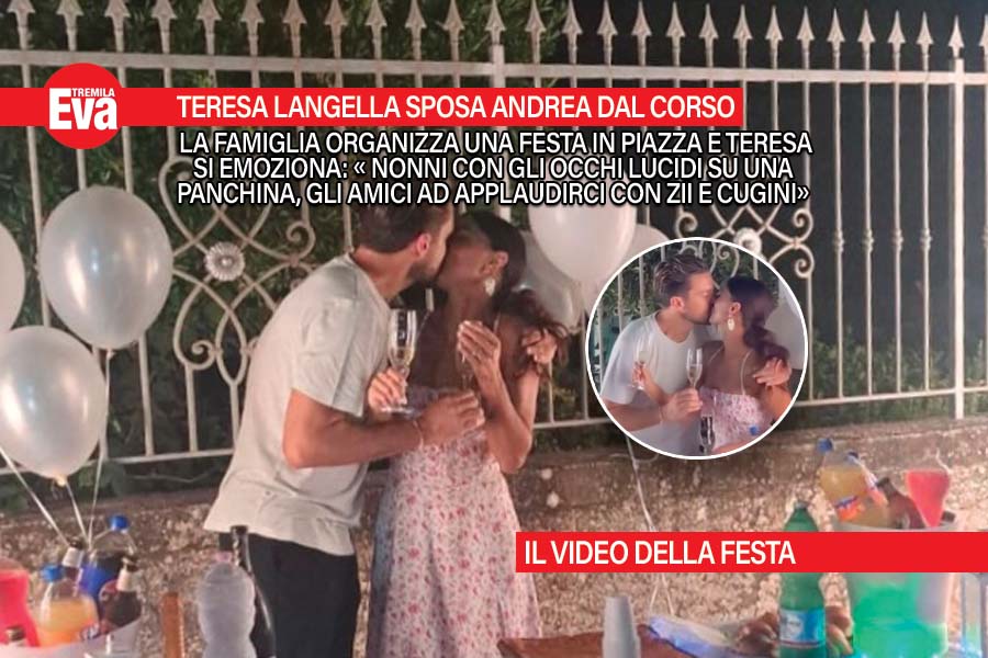 Festa in strada per Teresa Langella e Andrea Dal Corso sposi