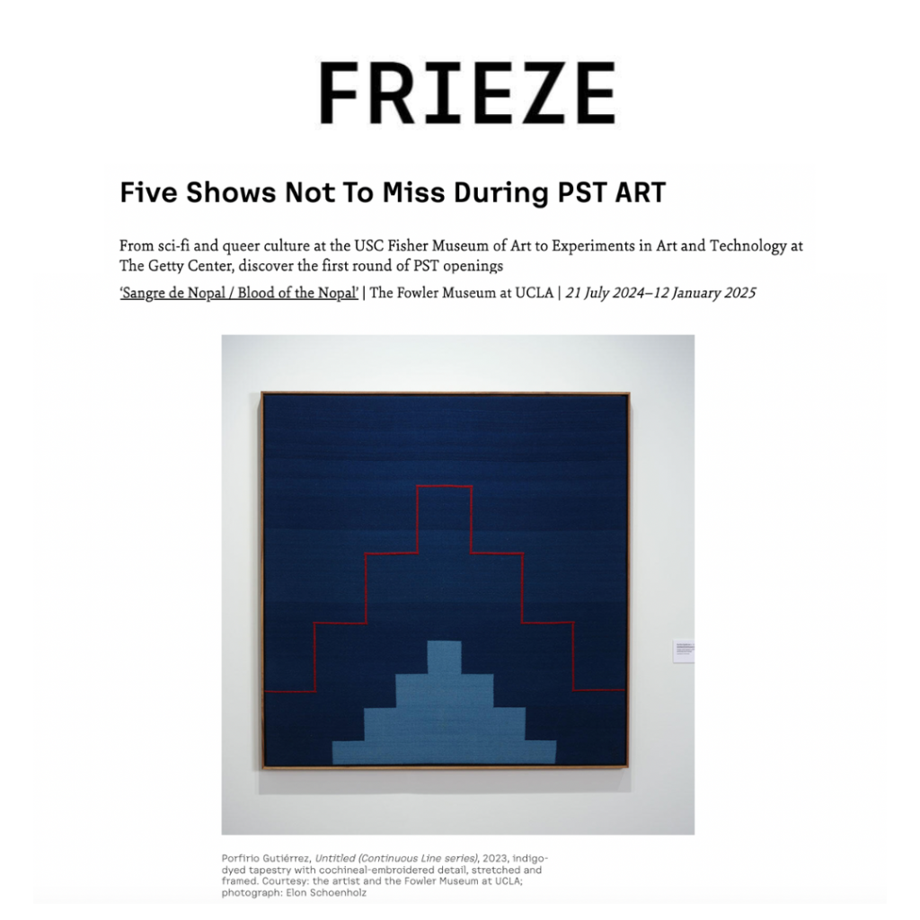 Frieze - "Five Shows Not To Miss During PST ART"