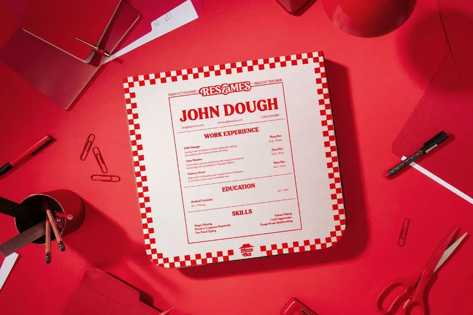 Pizza Hut will deliver a pizza with your r&eacute;sum&eacute; on the box to a potential employer