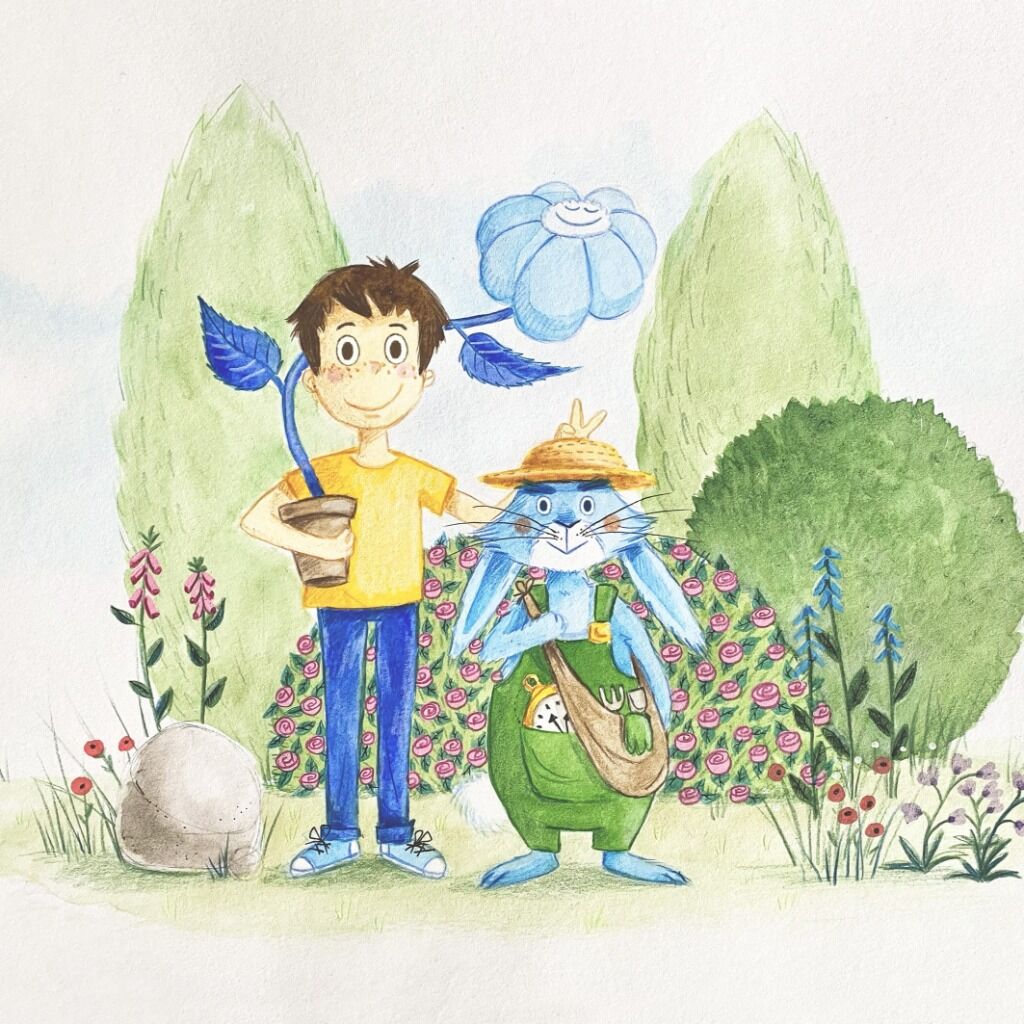 Podcast local "Le lapin du parc floral" lu par Audrey et ses filles 