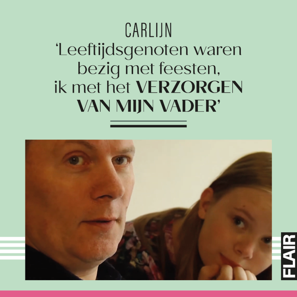Carlijn was 13 toen haar vader dementie kreeg: &lsquo;Leeftijdsgenoten waren bezig met feesten, ik met het verzorgen van mijn vader&rsquo;