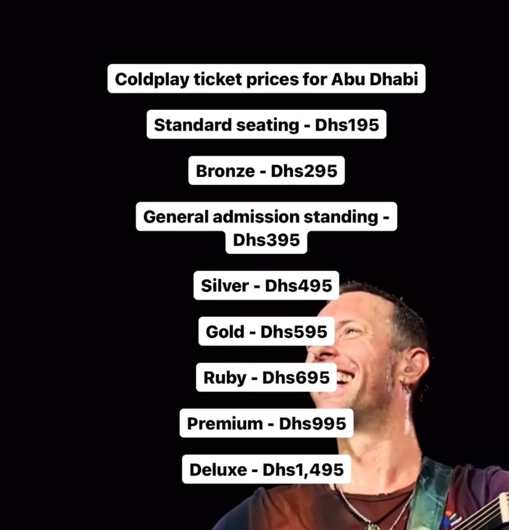 Coldplay tickets 
