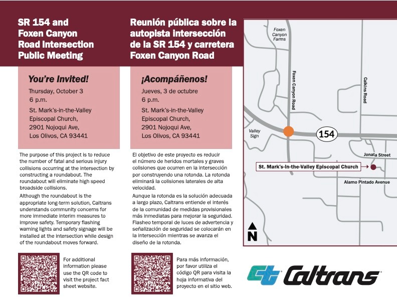 Community Meeting with Caltrans About 154 Safety Improvements