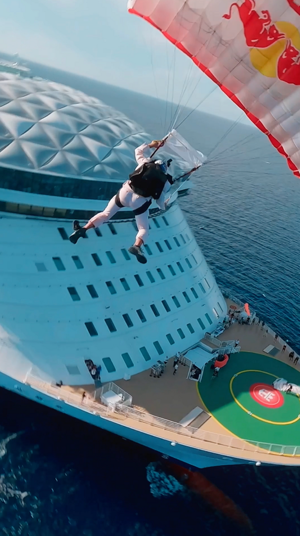 BTS: Skydiving onto a Cruise Ship
