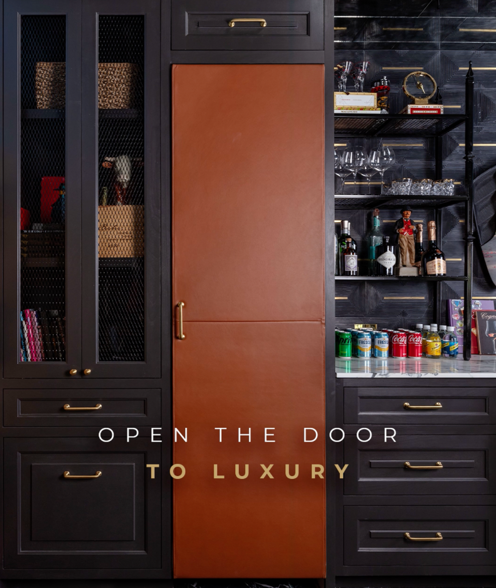 The JennAir&reg; Leather Cuts Panel Collection